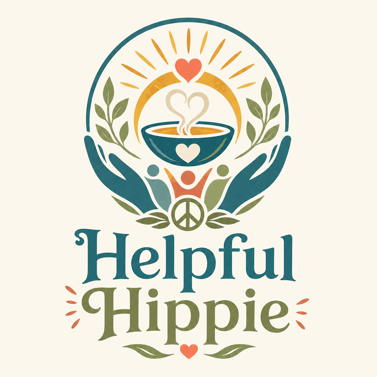 Helpful Hippie community feeding logo